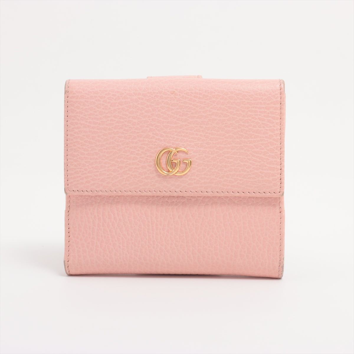 Gucci GG Marmont 456122 Leather Compact Wallet Pink
