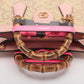 Gucci Bamboo Diana Raffia x leather 2 Way Handbag Beige×Pink