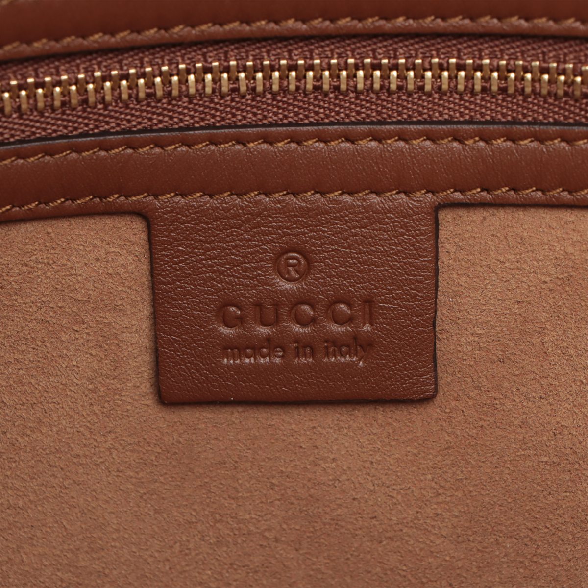Gucci GG Supreme PVC & leather One shoulder bag Beige 477324