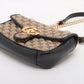 Gucci GG Canvas Chain Shoulder Bag Black x Beige 446744
