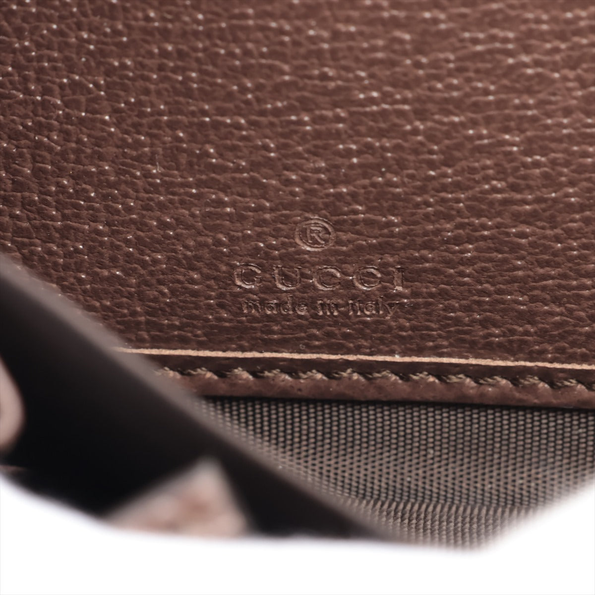Gucci jumbo GG canvas 658634 Canvas & Leather Zip Round Wallet Brown