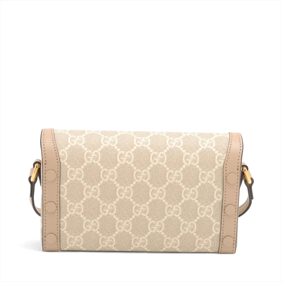 Gucci GG Supreme Horsebit 1955 PVCx leather Shoulder bag