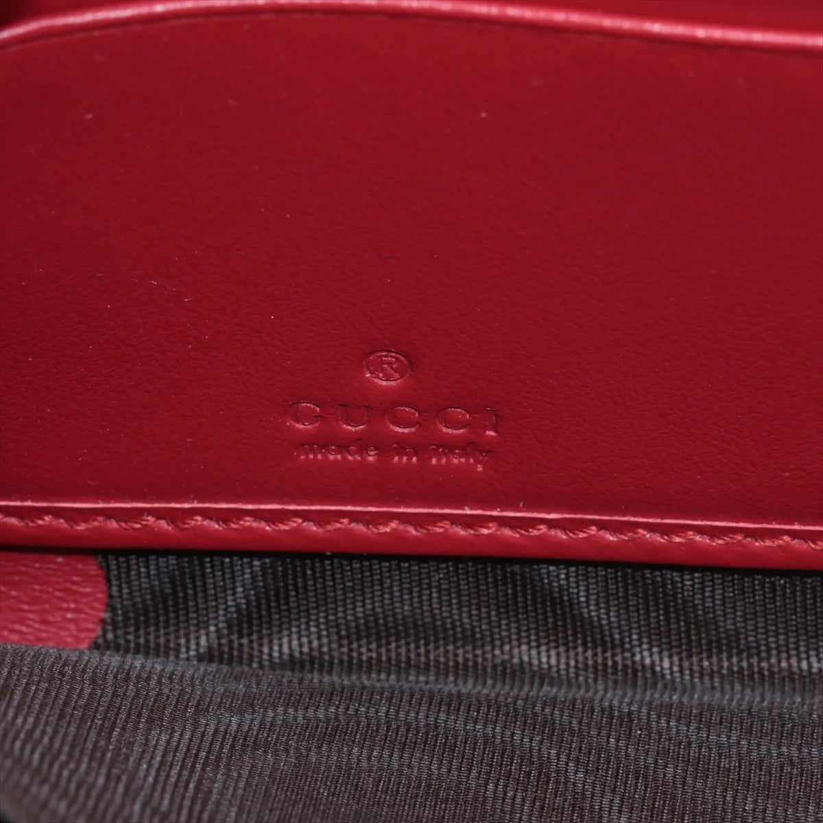 Gucci GG Marmont 443123 Leather Zip Round Wallet Red