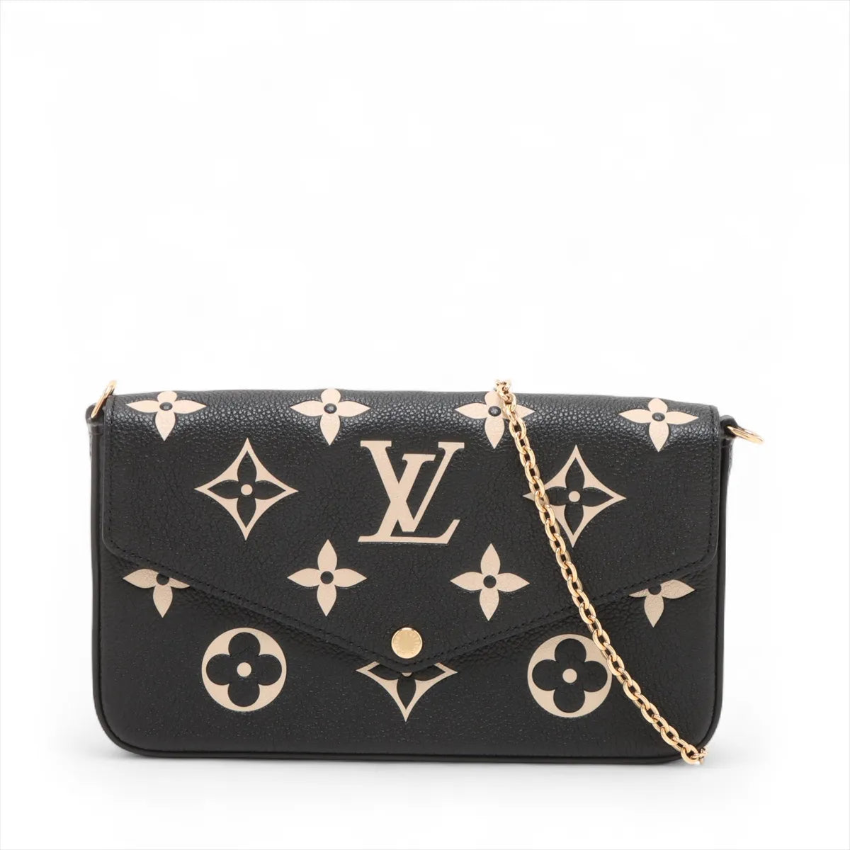 Louis Vuitton monogram empreinte Pochette Félicie M80482 FH0261 Black