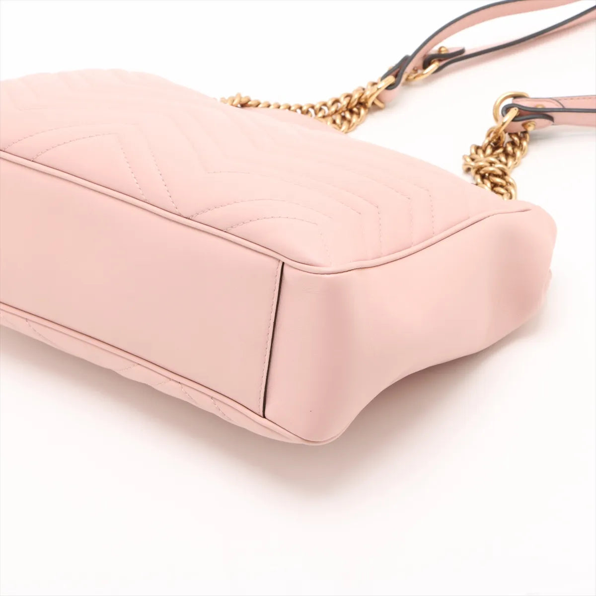 Gucci GG Marmont Leather Chain Tote Bag Pink 443501