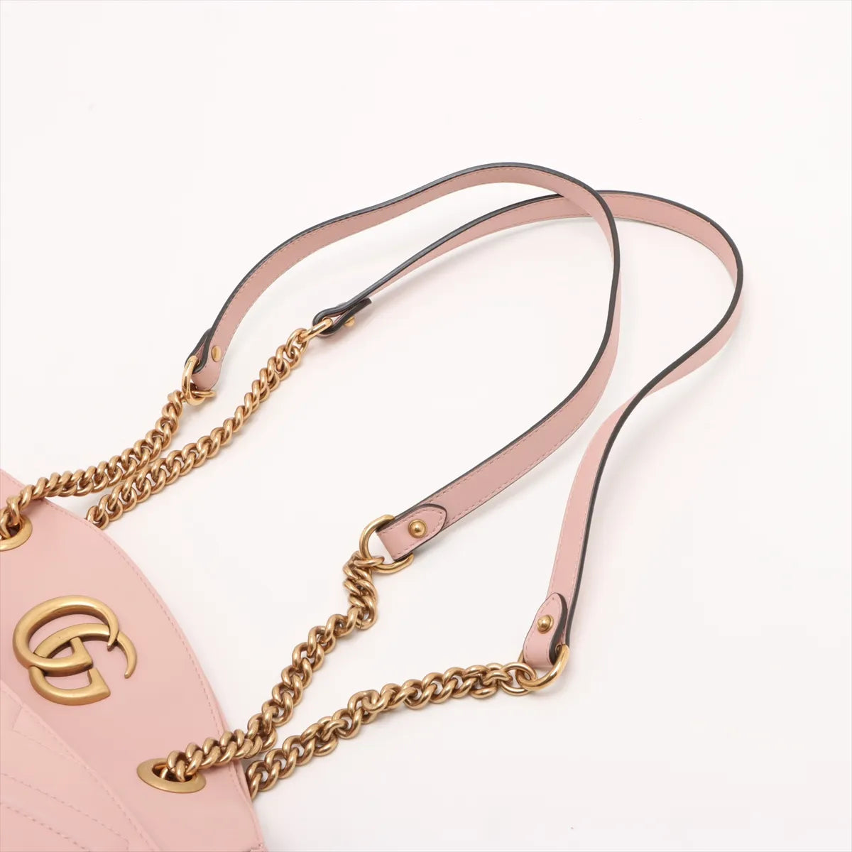 Gucci GG Marmont Leather Chain Tote Bag Pink 443501