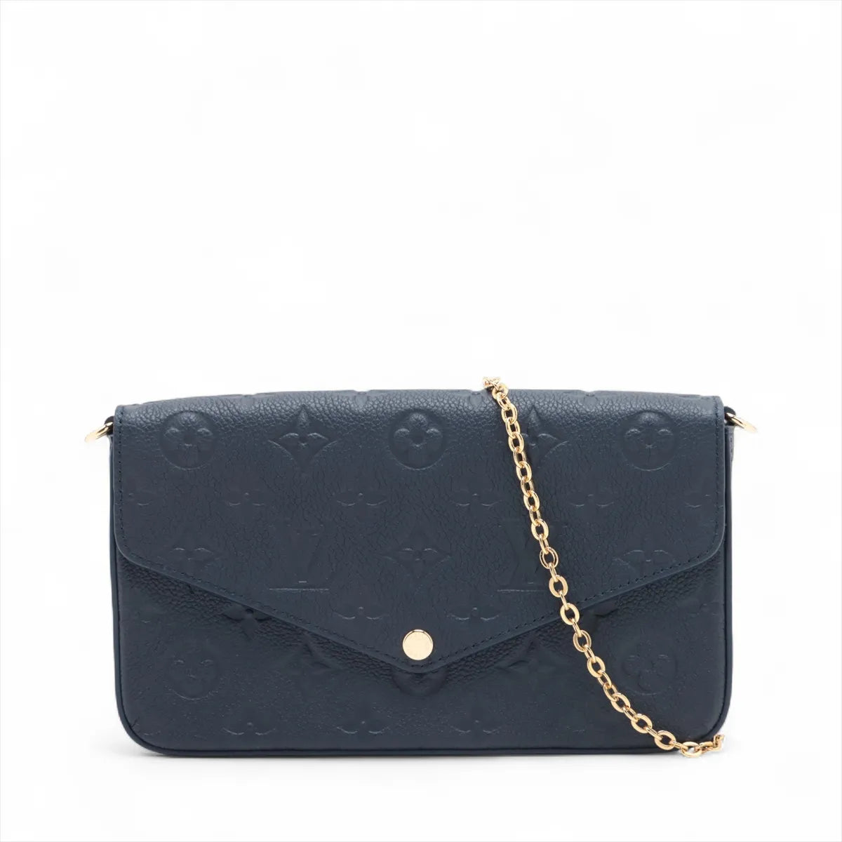 Louis Vuitton Monogram Empreinte Pochette Felicie M83589 Navy Blue