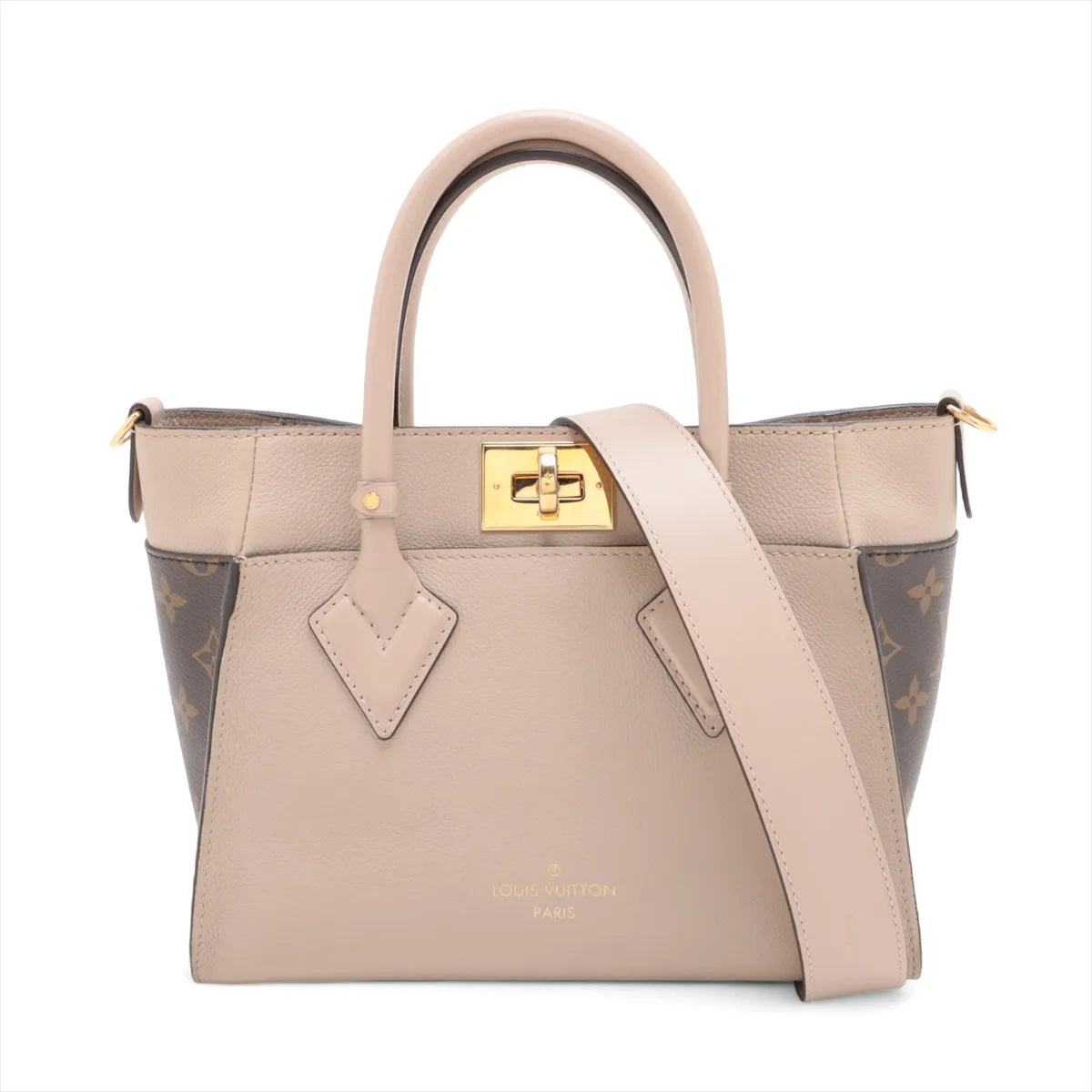 Louis Vuitton Monogram On My Side PM M57729 Beige x brown