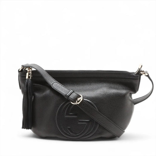 Gucci Soho Leather Shoulder bag Black 308361