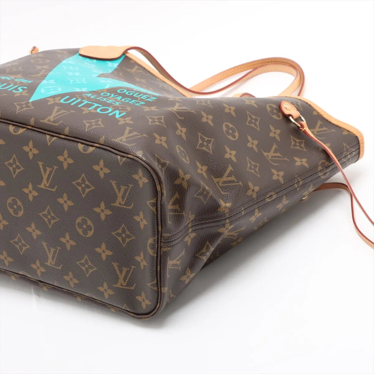 Louis Vuitton Monogram V Neverfull MM M41601 CA1105 Brown x blue-green