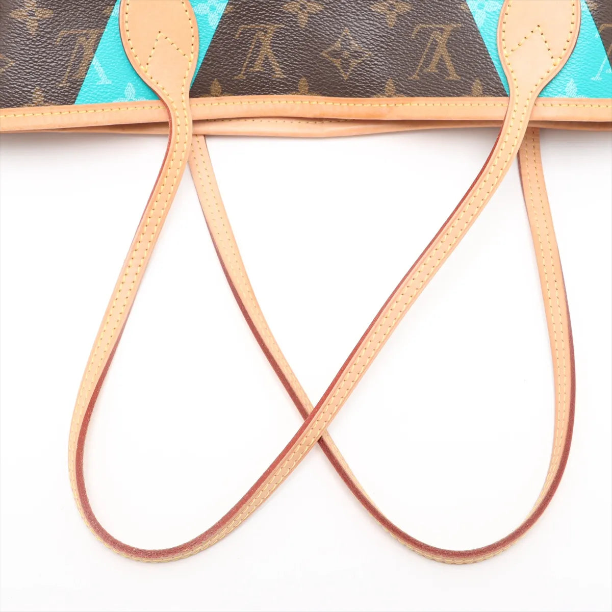 Louis Vuitton Monogram V Neverfull MM M41601 CA1105 Brown x blue-green