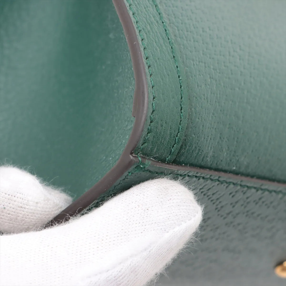 Gucci Bamboo Diana Leather 2 Way Handbag Green 702732