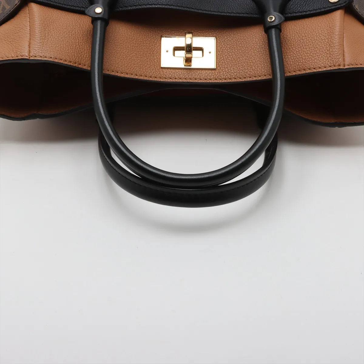 Louis Vuitton Monogram On My Side MM M53823 Black x brown