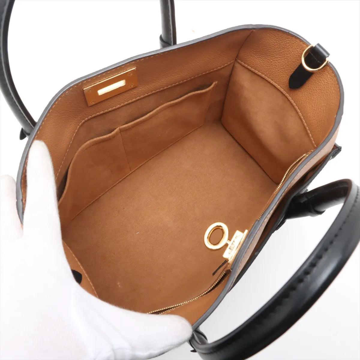 Louis Vuitton Monogram On My Side MM M53823 Black x brown