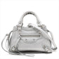 Balenciaga Mini Neo Classic City Leather 2 Way Handbag Silver 638524