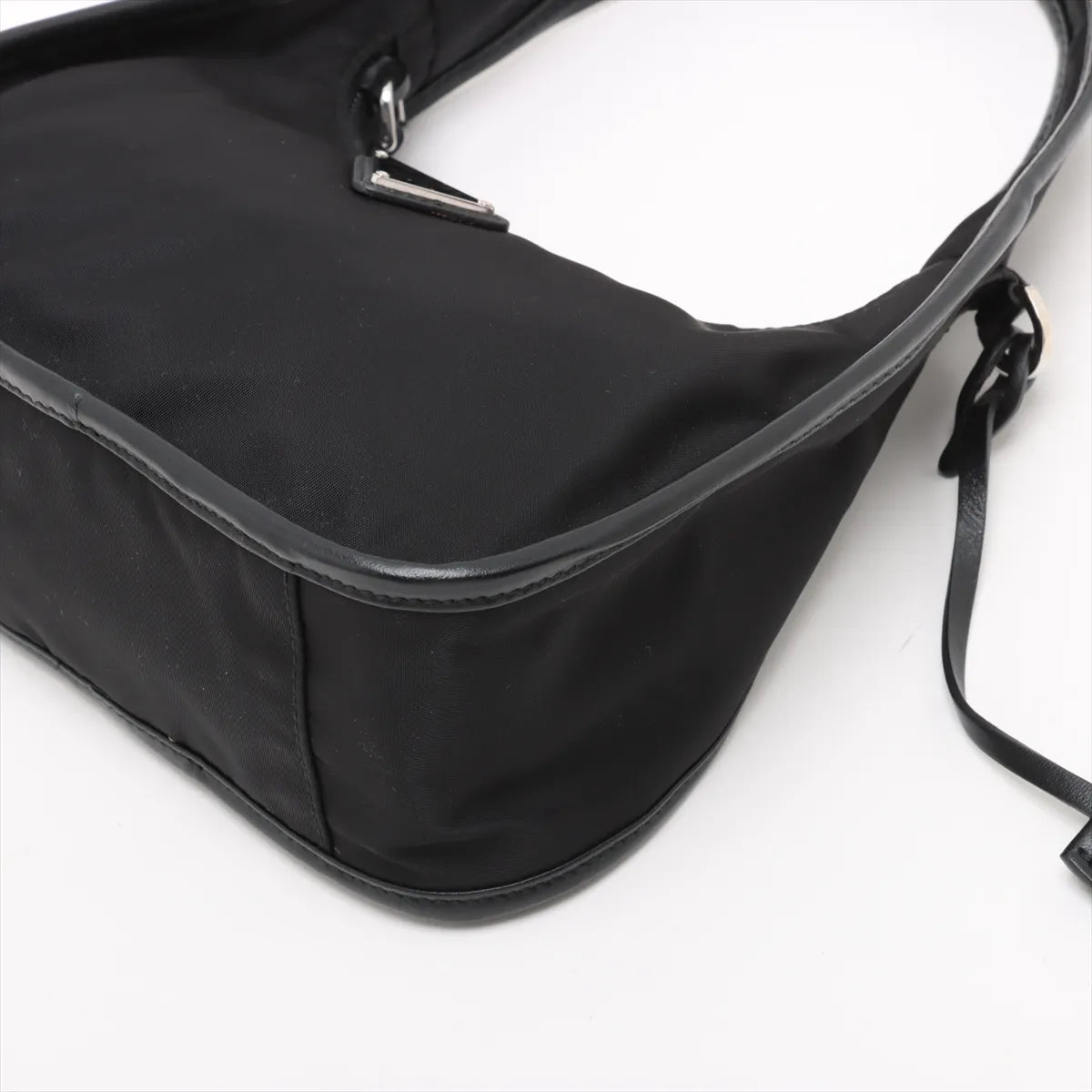Prada Tessuto nylon x leather 2 Way Shoulder Bag Black 1BC114