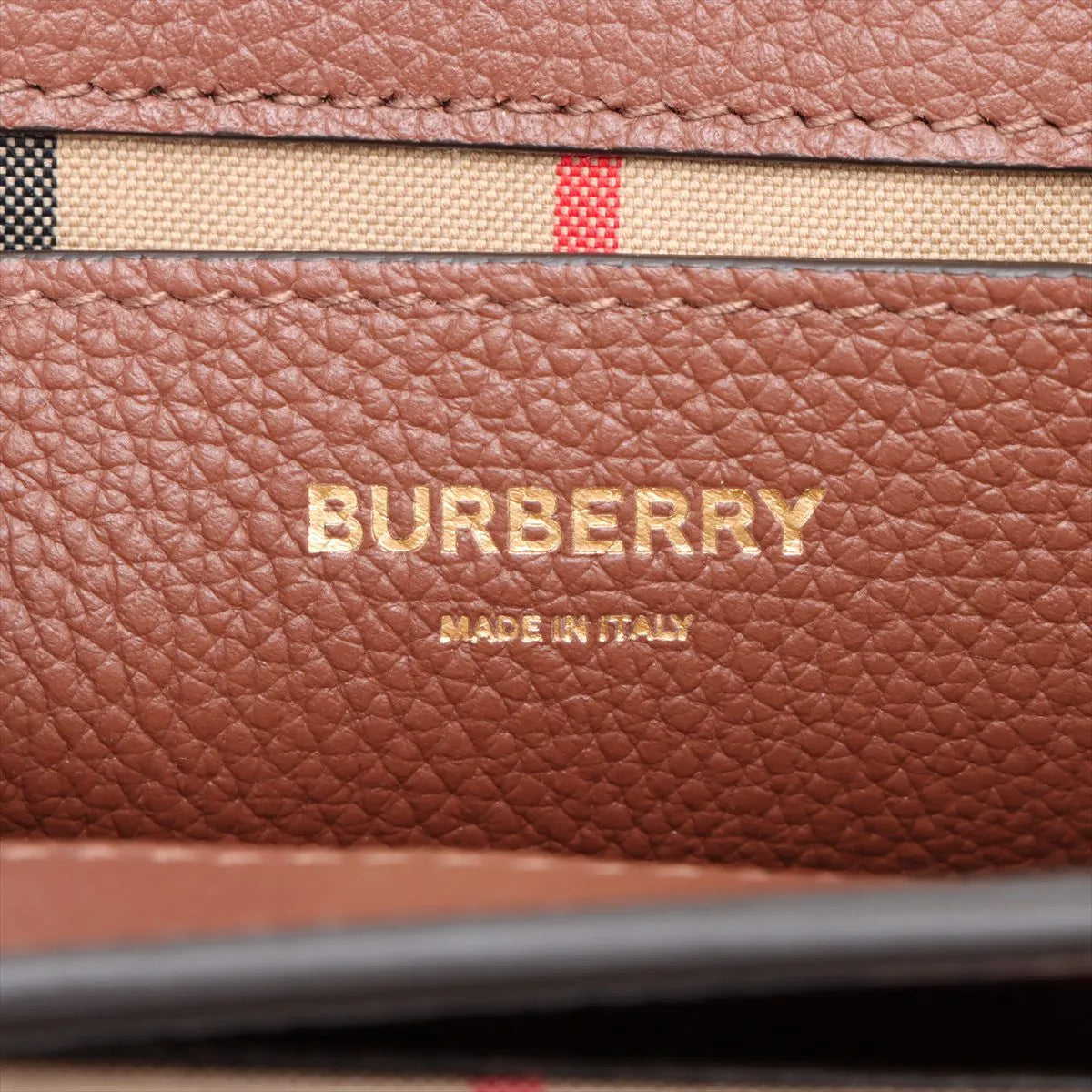 Burberry Nova Check Hampshire leather x canvas Shoulder bag Brown