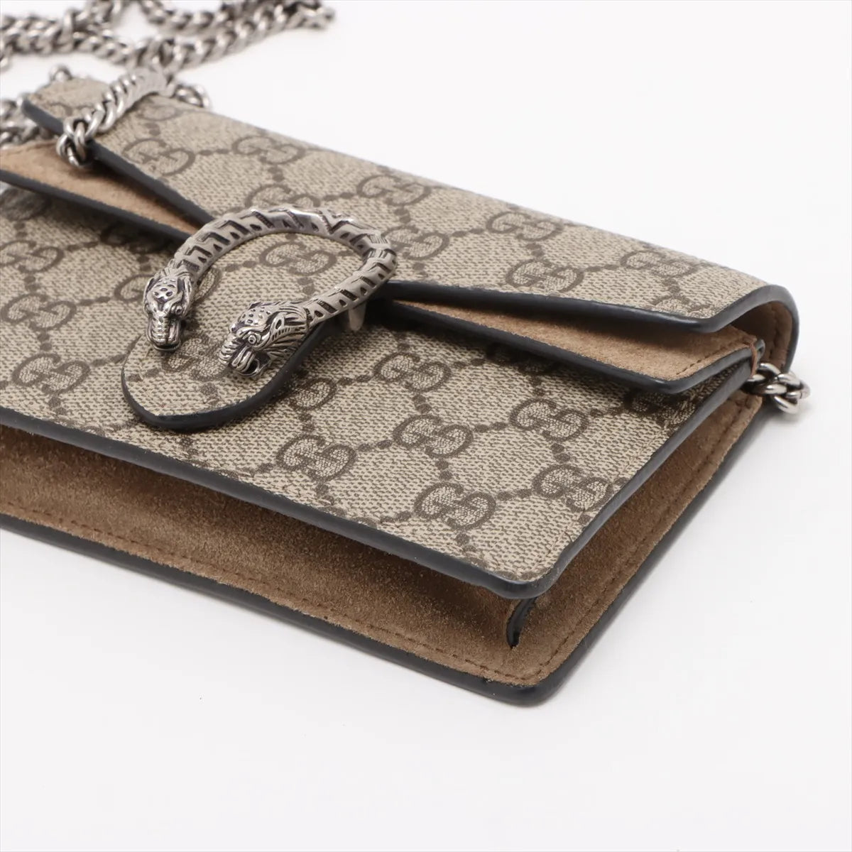 Gucci GG Supreme Dionysus PVCx leather Chain Shoulder Bag Beige 476432