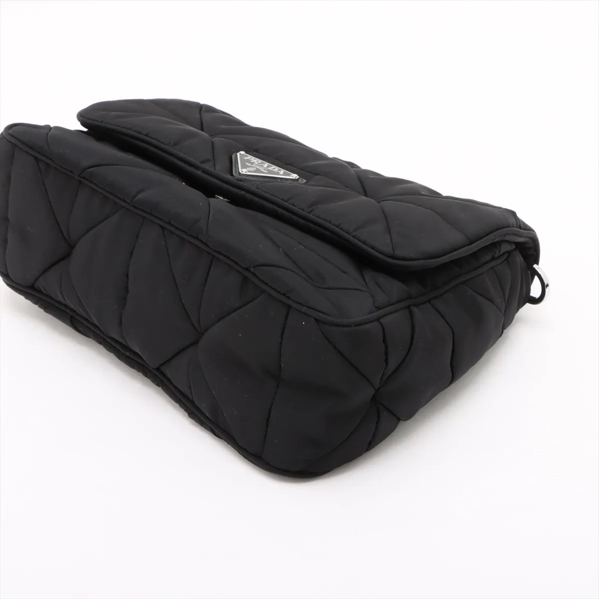 Prada Tessuto Quilt nylon x leather Shoulder bag Black