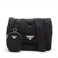 Prada Tessuto Quilt nylon x leather Shoulder bag Black