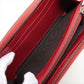 Gucci Queen margaret 476069 PVC & leather Zip Round Wallet Red x navy