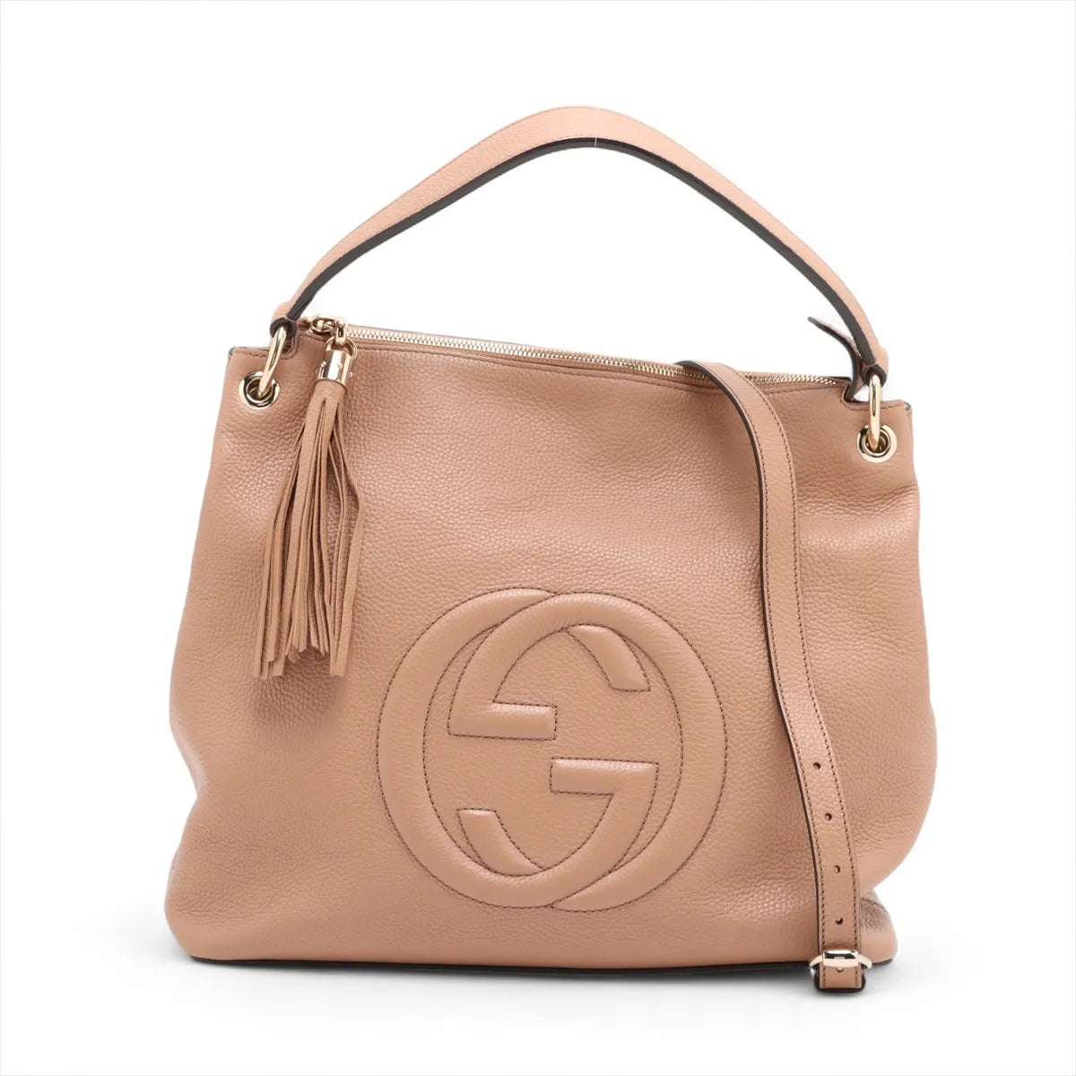 Gucci Soho Leather 2 Way Shoulder Bag Beige 536194