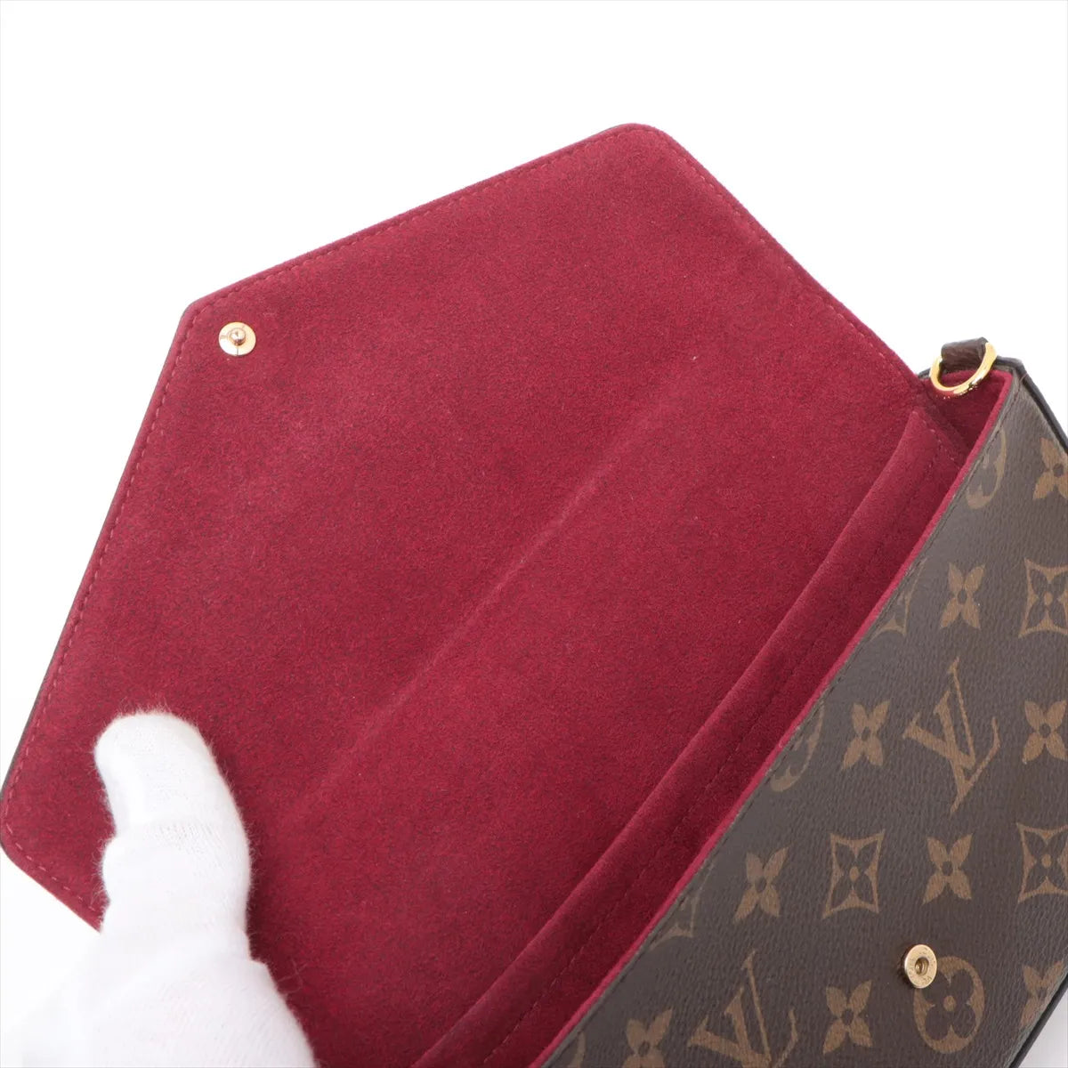 Louis Vuitton Monogram Pochette Felicie M81896 Brown