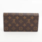 Louis Vuitton Monogram Pochette Porte Monecredit M61725 MB0014 Brown Long Wallet