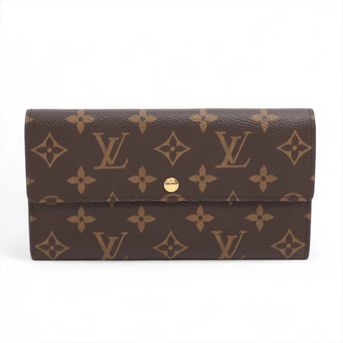 Louis Vuitton Monogram Pochette Porte Monecredit M61725 MB0014 Brown Long Wallet