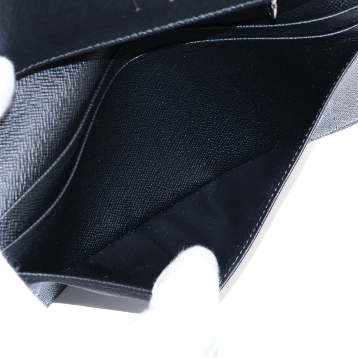 Louis Vuitton Damier Graphite Portefeuille Brazza N62665 TH4122 Black Long Wallet