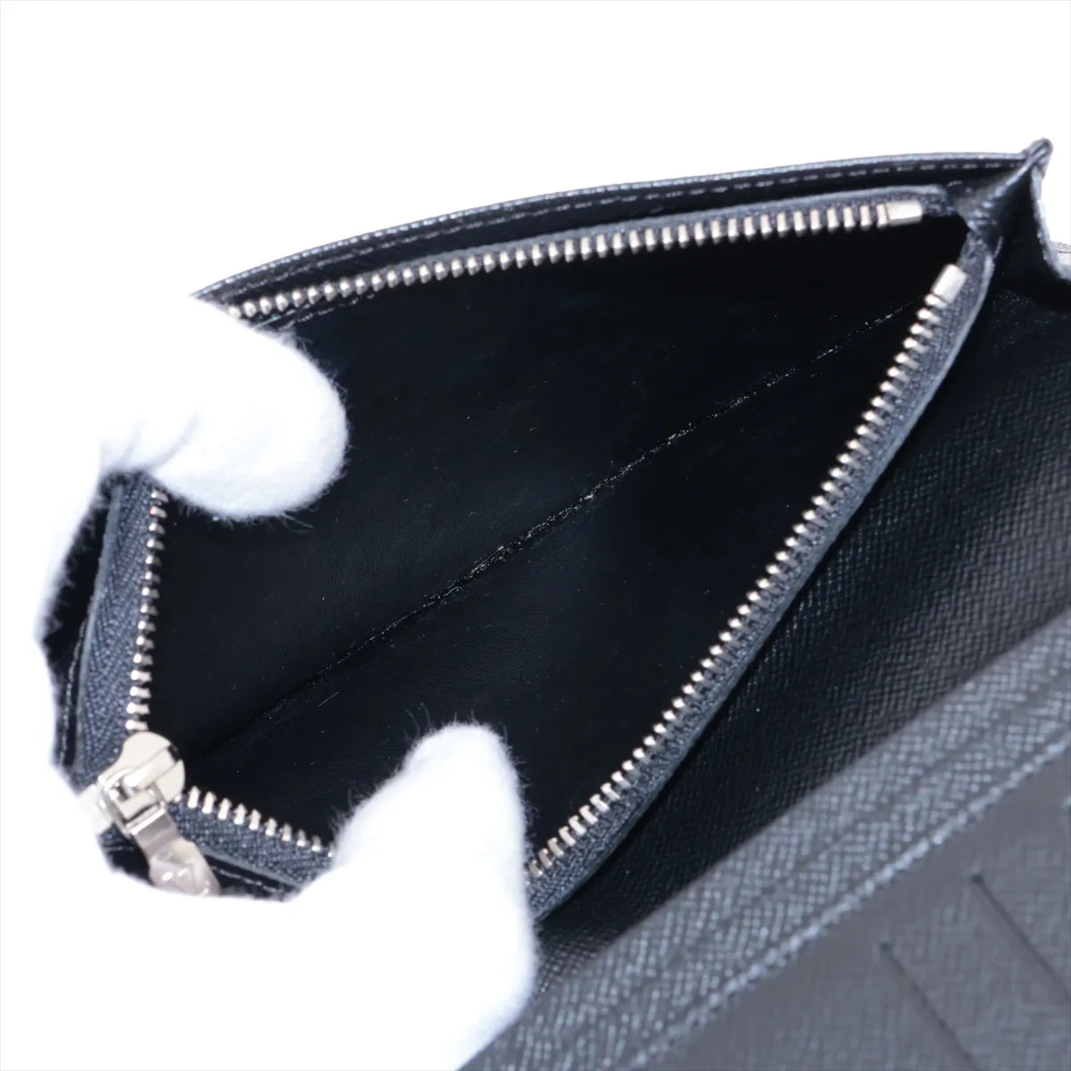 Louis Vuitton Damier Graphite Portefeuille Brazza N62665 TH4122 Black Long Wallet