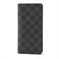 Louis Vuitton Damier Graphite Portefeuille Brazza N62665 TH4122 Black Long Wallet
