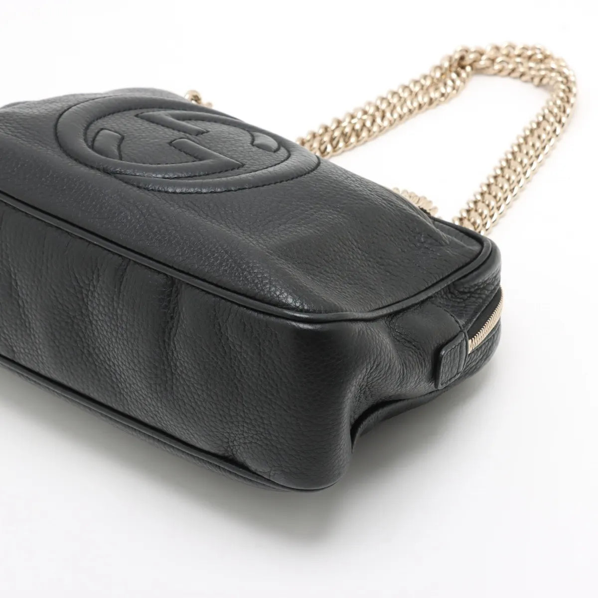 Gucci Soho Leather Chain Shoulder Bag Black 308983