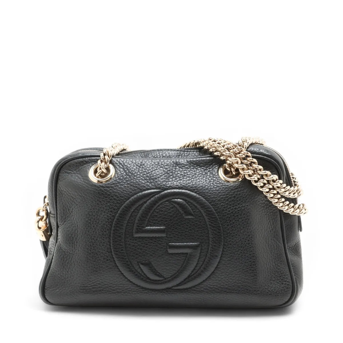 Gucci Soho Leather Chain Shoulder Bag Black 308983