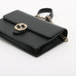 Gucci Interlocking G Leather Chain Wallet Black 615523