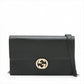 Gucci Interlocking G Leather Chain Wallet Black 615523