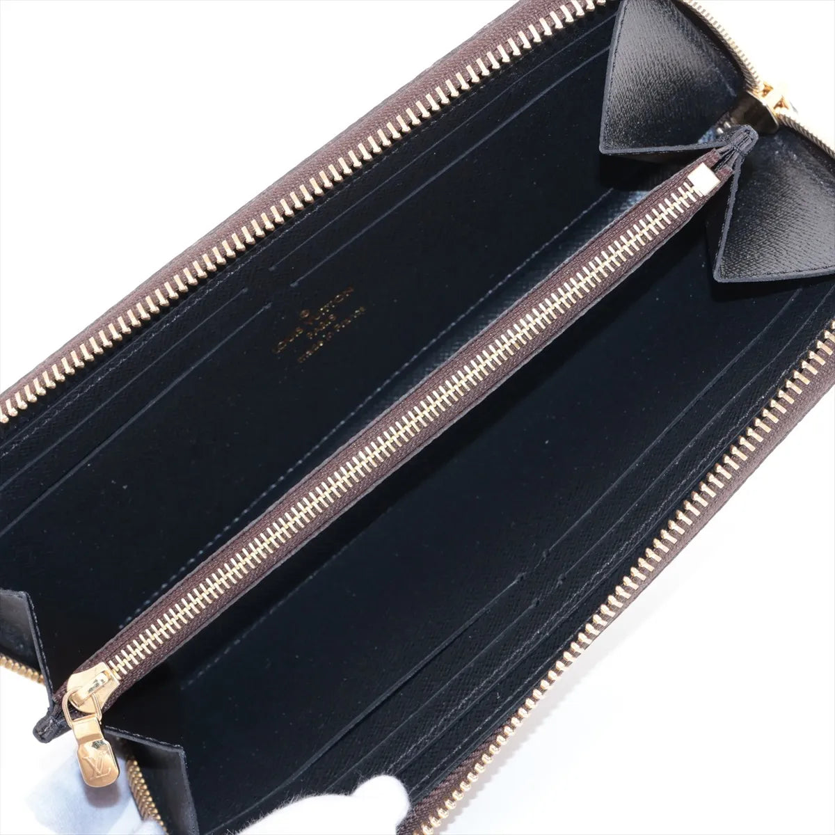 Louis Vuitton monogram reverse Portofeuille Clemence M82336 Brown Zip Round Wallet