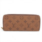 Louis Vuitton monogram reverse Portofeuille Clemence M82336 Brown Zip Round Wallet