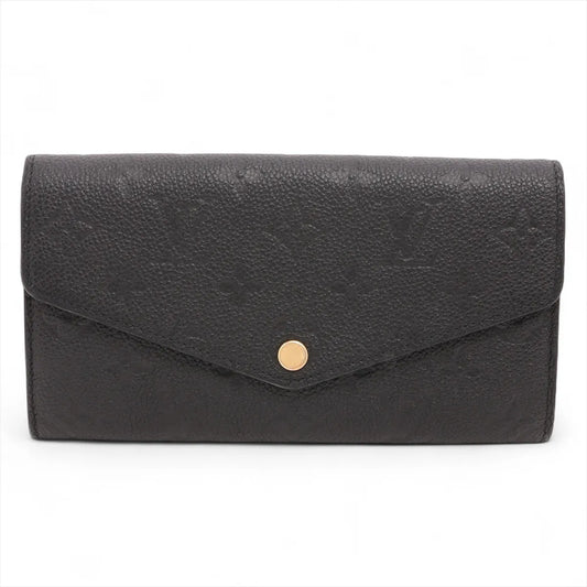 Louis Vuitton monogram empreinte Portefeuille Sarah M82257 Noir Long Wallet