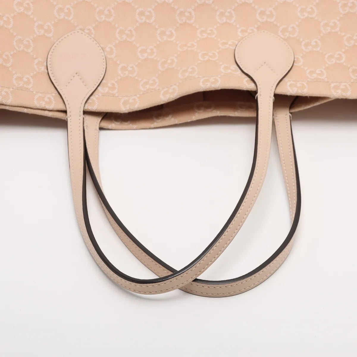 Gucci GG Denim Denim & leather Tote bag Beige 772184