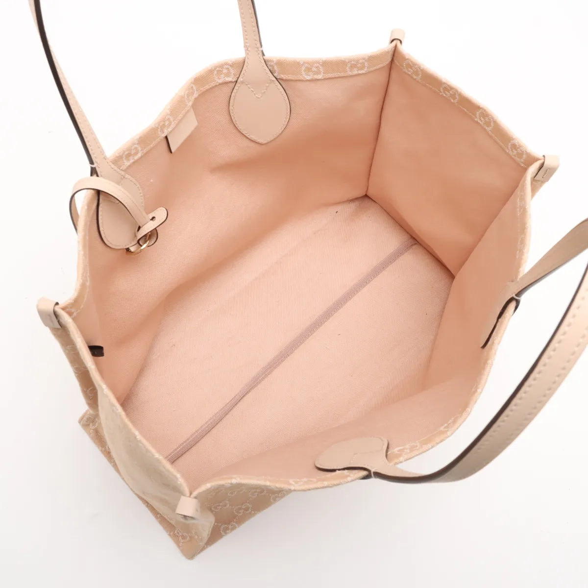 Gucci GG Denim Denim & leather Tote bag Beige 772184