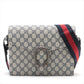 Gucci GG Supreme Dionysus PVC & leather Shoulder bag Beige x navy 725548