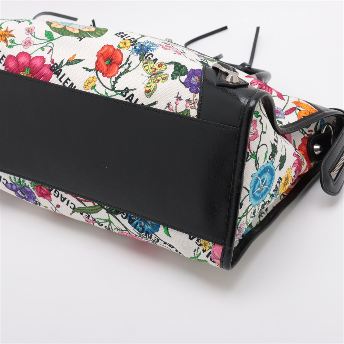 Gucci x Balenciaga GG flora The hackers projects Canvas & Leather 2 Way Handbag