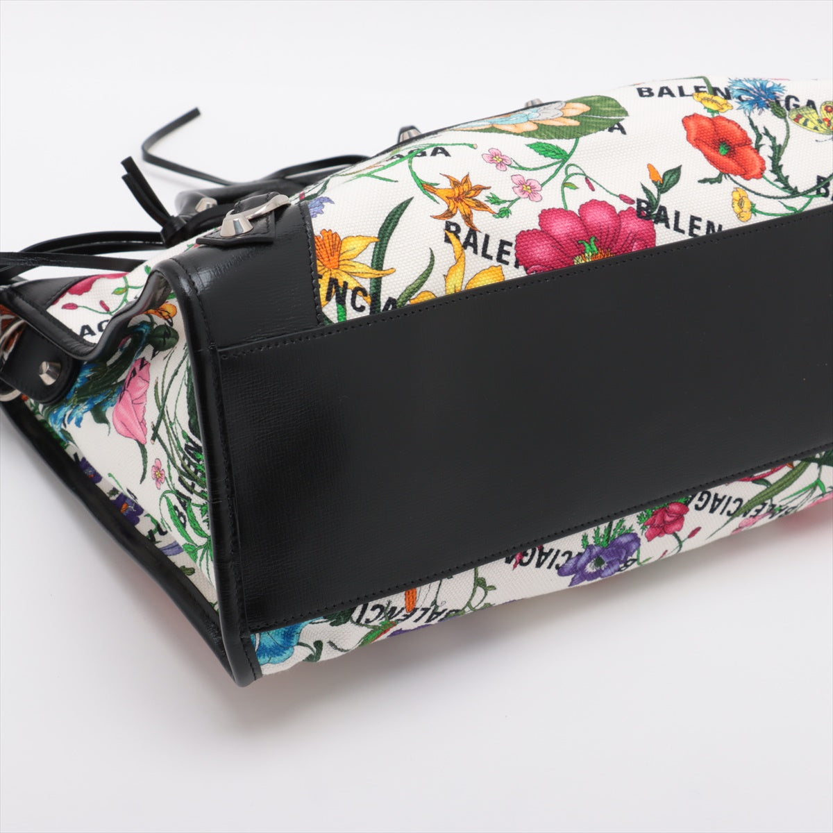 Gucci x Balenciaga GG flora The hackers projects Canvas & Leather 2 Way Handbag