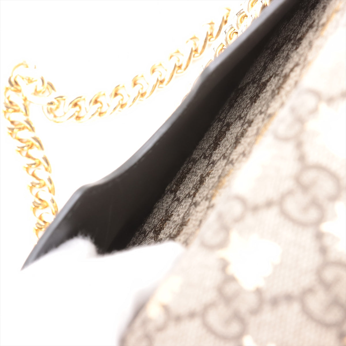 Gucci GG Supreme PVC & leather Chain Shoulder Bag