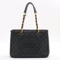 Chanel GST Caviar Skin Chain Tote Bag Black Gold Metal Fittings 16192382