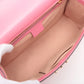 Gucci Guccissima Padlock Leather Chain Shoulder Bag Pink 409486