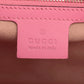 Gucci Guccissima Padlock Leather Chain Shoulder Bag Pink 409486