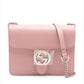 Gucci Interlocking G Leather Chain Shoulder Bag Pink