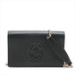 Gucci Soho Leather Chain Wallet Black